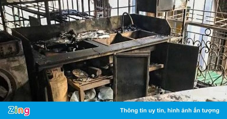 Hiện trường vụ hỏa hoạn ở khu tập thể Thành Công