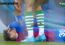 Barca 0-0 Betis: Gavi rời sân bằng xe cứu thương Barca anh 1