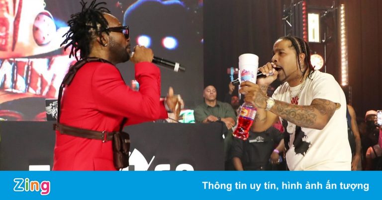 Nhóm rapper đánh nhau trên sóng trực tiếp