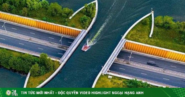 Cây cầu kỳ lạ khi vừa là đường hầm cho xe, vừa là đường thủy cho tàu qua lại