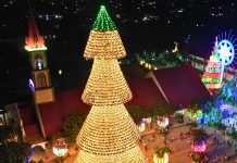 Cây thông ở Đồng Nai làm từ hơn 3.800 nón lá, hút hàng nghìn lượt khách mỗi tối