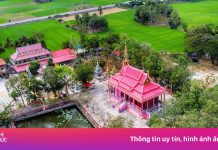 Ngôi chùa màu hồng rực ‘hot’ mạng xã hội ở An Giang