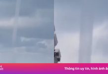 Vòi rồng cao hàng trăm mét xuất hiện ở Phú Quốc