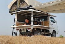 Ông bố ở Nam Định biến xe tải 35 triệu đồng thành nhà di động, đưa con đi chơi