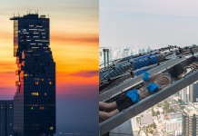 Du khách hồi hộp thử cảm giác ‘rơi ra ngoài’ từ tầng 75 của toà nhà chọc trời