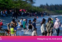 Đổ xô xuống bãi tắm tự phát ngập rác ở Nam Định dù bị cấm