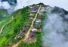 Bản làng trên đỉnh núi ở Yên Bái: Mây phủ bồng bềnh, đẹp như tiên cảnh