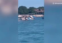 Tàu du lịch bị sóng đánh lật, du khách đập cửa sổ để thoát thân