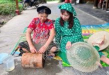 Đan nón lá, cảm nhận văn hóa Tày ở Lâm Thượng