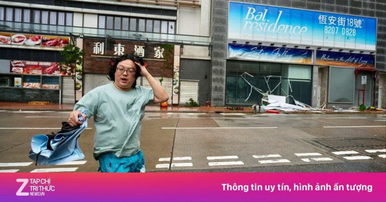 Cảnh bão Tapah càn quét qua Trung Quốc