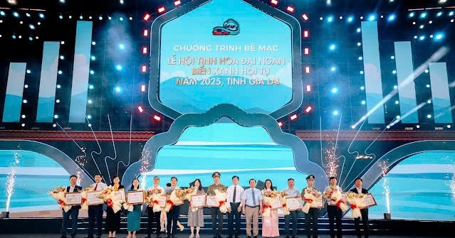 Màn trình diễn ánh sáng khép lại Lễ hội Tinh hoa đại ngàn-Biển xanh hội tụ