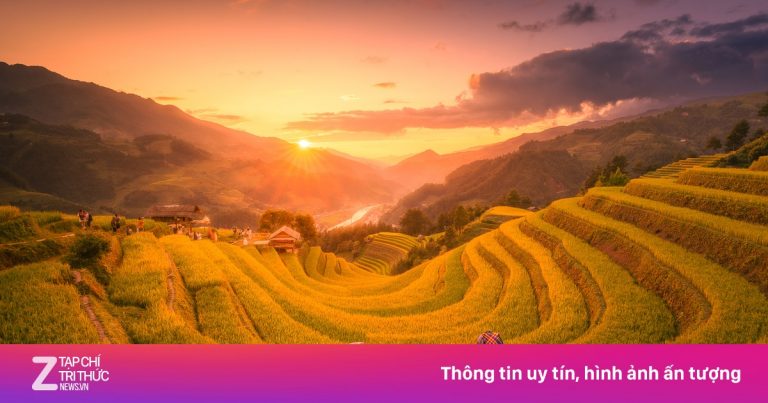 Cảnh đối lập sáng, chiều đẹp như tranh ở Mù Cang Chải Cảnh đối lập sáng, chiều đẹp như tranh ở Mù Cang Chải